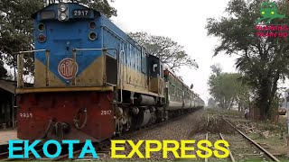 Panchagarh Bound Ekota Express Train is passing Through Sahagola Station And Its Way To Its Destinat