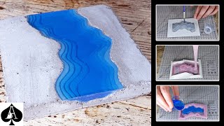 Making a Concrete & Resin River Coaster