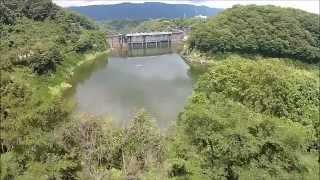 高山ダム空撮　夏景色