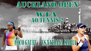 Coco Gauff     vs Tatjana Maria    🏆 ⚽ Auckland Open     (03/01/2023) 🎮 gameplay on AO
