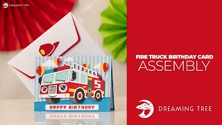 SVG File - Fire Truck Birthday Card - Assembly Tutorial