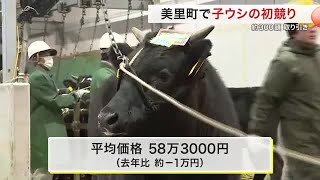 「価格が維持される市場に」子ウシの初競り １頭平均５８万３千円 去年と比べ１万円安い結果に〈宮城〉 (25/01/14 18:52)