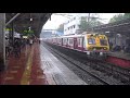 first rain lashes mumbai 12 car medha make in india e.m.u departs from dadar mumbai in rain