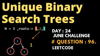 Unique Binary Search Trees | Dynamic Programming | Letcode Day 24 | June Challenge