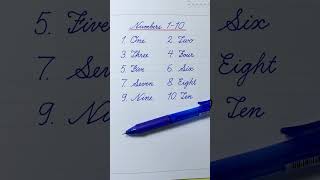 Cursive Writing for Beginners | Numbers 1–10 | Cursive Handwriting Practice | Cursive Letters 1–10