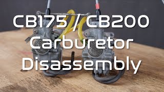 How to Disassemble the Keihin Slide Carburetors on Your Honda CB175 / CL175 / SL175 / CB200 / CL200