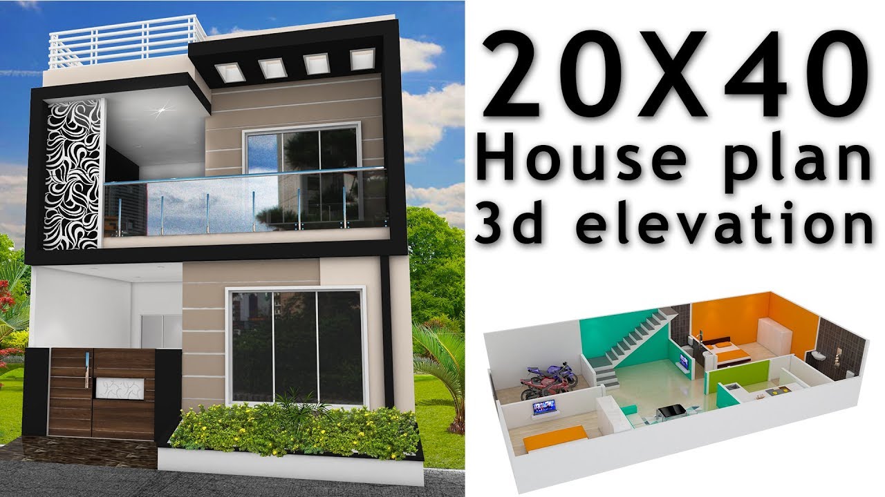 20x40 House Plan With 3d Elevation By Nikshail 53 Off