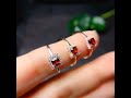 kjjeaxcmy fine jewelry natural garnet 925 sterling silver adjustable women ring support test