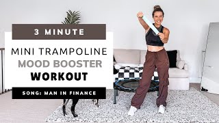 3-Minute Mood Booster Rebounding Workout to Man in Finance | Fun Mini Trampoline Exercise