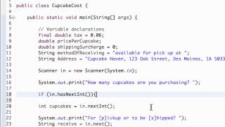 Java Cupcakes and Input Validation