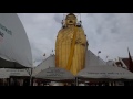 releasing birds at wat intharawihan thailand.