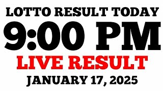 Lotto Result Today 9PM Draw January 17, 2025 PCSO LIVE Result