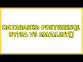 Databases: PostgreSQL bytea vs smallint[]