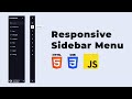 Responsive Side Navigation Bar Using HTML CSS and JavaScript | Dashboard Sidebar Menu