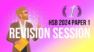 CSEC HSB Paper 1 Revision Session for May 2024