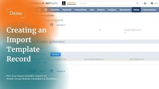 Scheduled CSV Importer Demo | Creating an Import Template Record