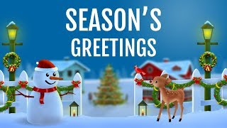 Season's Greetings \u0026 Happy Holidays animated greetings