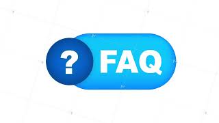 Frequently asked questions FAQ banner. Speech bubble with text FAQ. Motion graphics