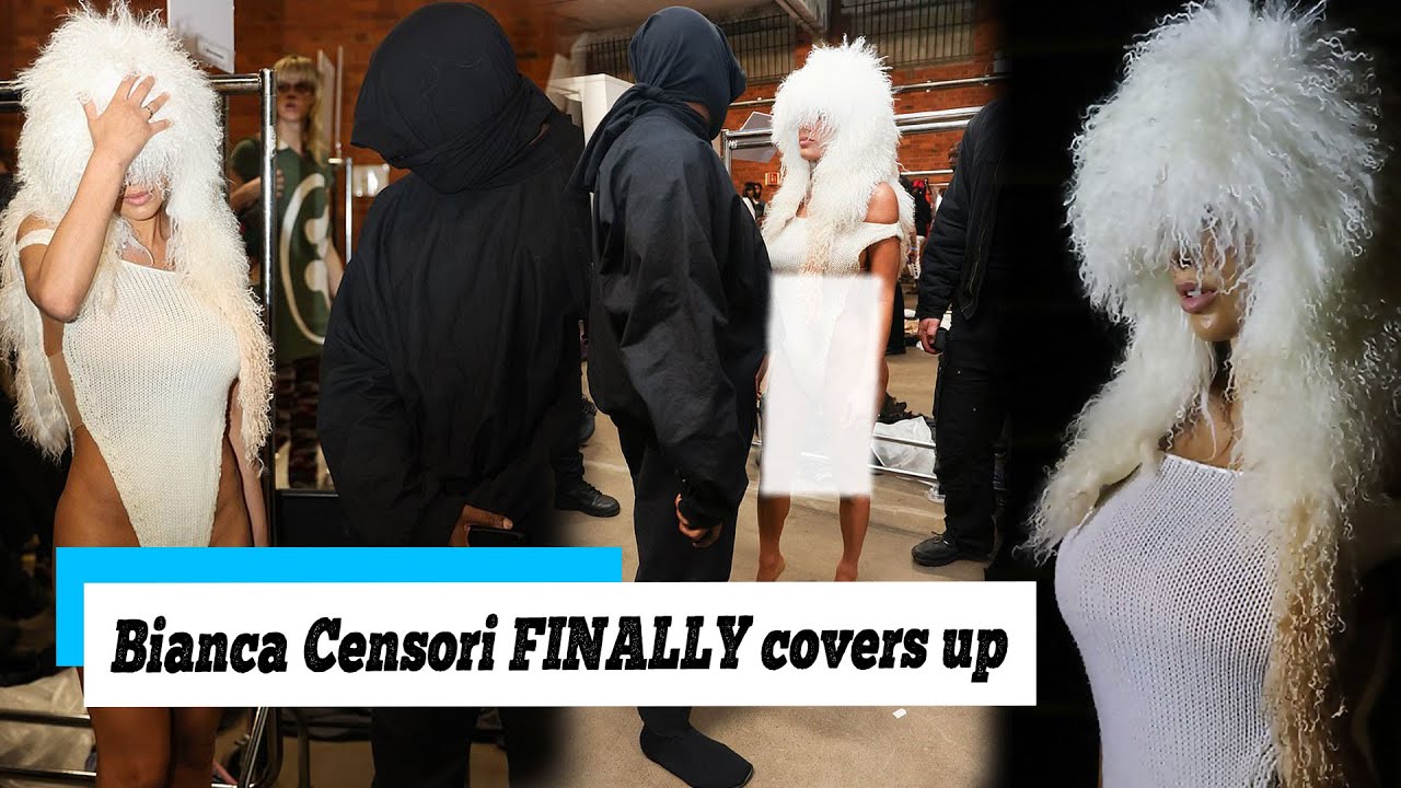 Bianca Censori FINALLY Covers Up: Kanye West's 'wife' Dons Huge White ...