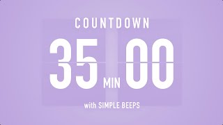 35 Minute Countdown Timer β³ Flip Clock with Bell Alerts ππ