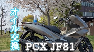 PCX JF81 初回オイル交換！