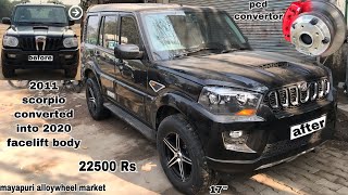 old scorpio converted into new scorpio facelift 2020|old scorpio modified| alloys for scorpio