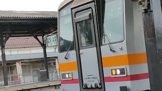 姫新線キハ120系普通列車新見行きワンマン津山発車