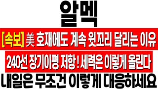 [알멕 주가 전망] 계속 윗꼬리 달리는 이유! 세력은 이걸 준비하고 있다! 내일 이렇게 대응하세요! 알멕 주식 분석! 알멕 목표가! 알멕 알루미늄 관련주