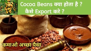 how to export cocoa beans, chocolate ki kheti, cocoa export from india
