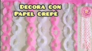 Circle curtain with crepe paper 😊Super easy and beautiful garland💕 Surprise everyone by decorating😏.