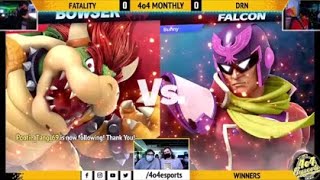 SSBU - 4o4 Smash Monthly 2 - DRN (Bowser, Meta Knight) vs Fatality (Capt. Falcon) - Winners Round 4