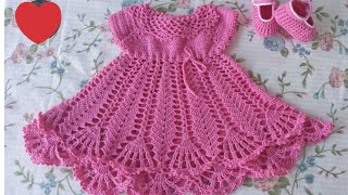 Vestido em crochê infantil   2 a 3 anos    #croche  #vestidodecroche #vestidoinfantil