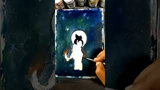 Krishna Janmashtami Special Art | Acrylic colour Art #shorts #satyambarmanarts