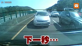 幾乎沒煞車！國道3號「7車連環撞」 肇事畫面曝光