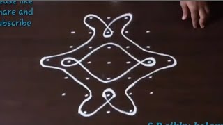 unique melikala muggulu with 7dots/#sikku kolams/#kambhi kolams/#neli kolams/#easy rangoli/#rangoli