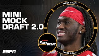 Mini Mock: Mel Kiper Jr. and Field Yates analyze picks 1-12 of the 2024 NFL draft | First Draft 🏈