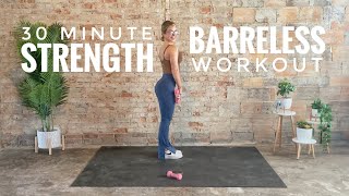 30 Minute Booty & Shoulder Barre Inspired Strength Workout | At Home | Dumbbells Only | Low Impact
