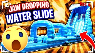 Jaw Dropping Water Slide!  27 feet tall Blue Crush Water Slide | Manufactured by Einflatables
