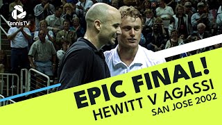 3-Hour Thriller! Lleyton Hewitt vs Andre Agassi: San Jose 2002 Final Highlights