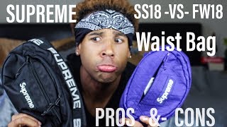 SUPREME SS18 WAIST BAG vs FW18 WAIST BAG