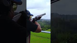 【クレー射撃】スキート６番射台ダブルスローモーション