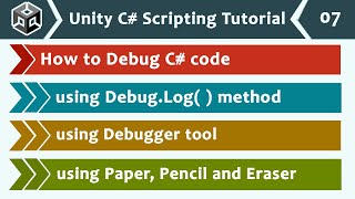 Debugging and Tracing C# Scripts in Unity - Unity C# Scripting Tutorial 07 🚀