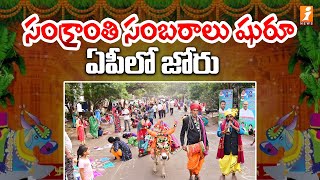 సంక్రాంతి సంబరాలు షురూ..ఏపీలో జోరు ||🎆🎆 Massive Vibe Sankranthi Celebrations In AP || i News