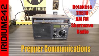 Prepper Communications:  Retekess TR618 AM FM Shortwave Radio