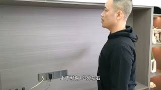 75寸电视机伸缩挂架安装，与嵌入式电视柜完美撘配。#裝修 #電視