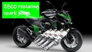 Kawasaki Z800 service part 4 - spark plug replacement