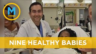 Woman gives birth to nine healthy babies at once | Your Morning