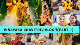 Preparing Ganesh Idol at Home|Shopping For Vinayaka Chavithi|Decorating Pooja room For Ganesh Pooja|