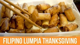A Filipino Thanksgiving | How to Make Lumpia | with Jollibee, Filipino Spaghetti, and Basque Tart