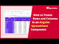 How to Freeze Rows and Columns in Angular Spreadsheet Component